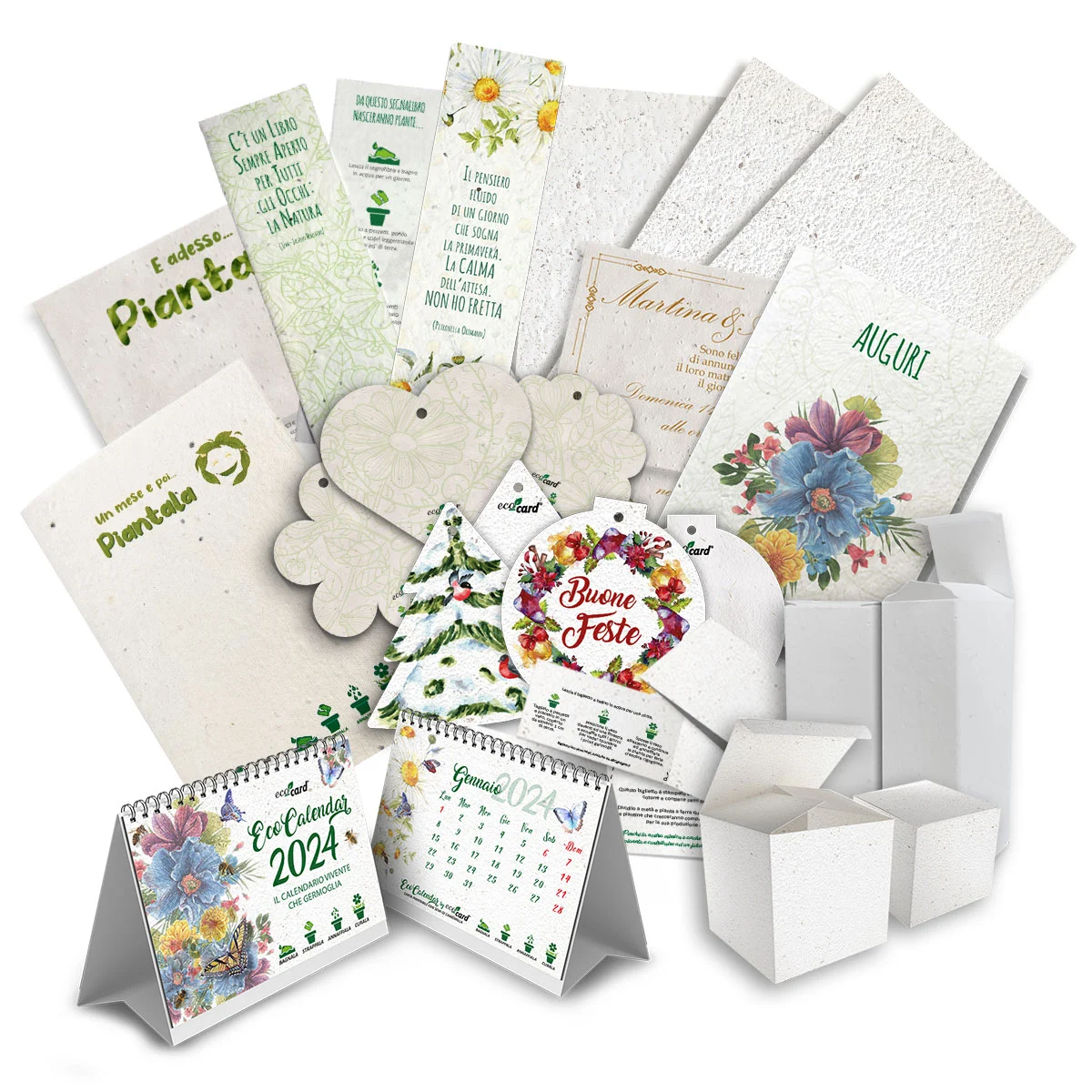 2023_groupage_eco-card Esempi di Eco-Card® la carta piantabile con semi per la comunicazione sostenibile