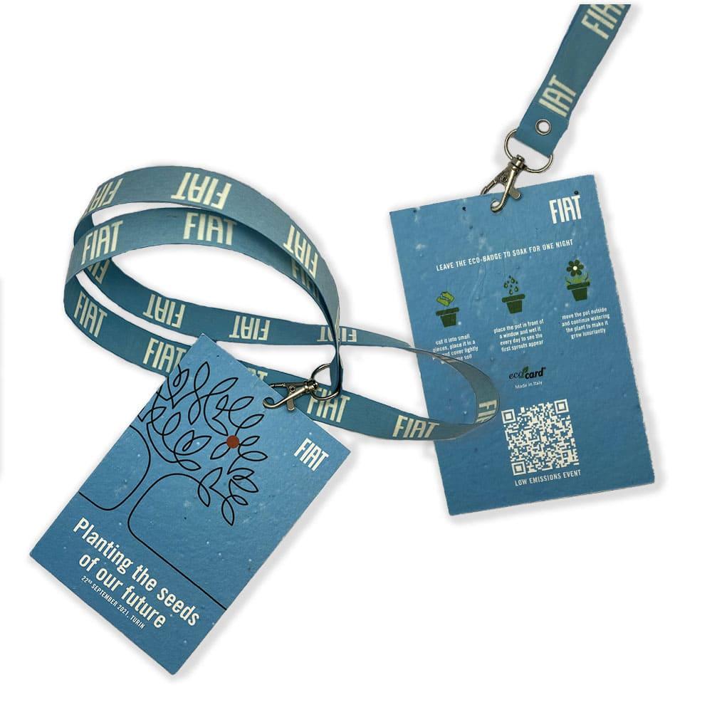 Badge ecologici in carta piantabile per fiere ed eventi 3